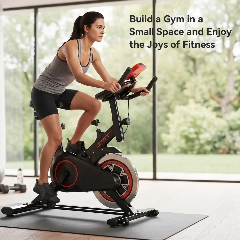 Silent Indoor Spin Bike – Adjustable Home Cardio Cycling Exercise Equipment