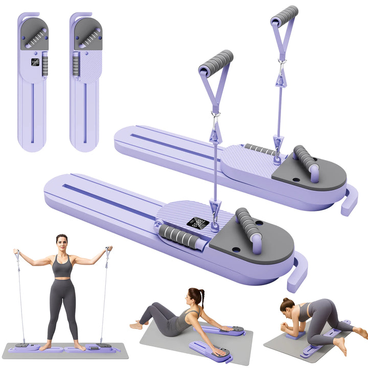 Portable Pilates Reformer Board – AB Split Resistance Full Body Workout Machine