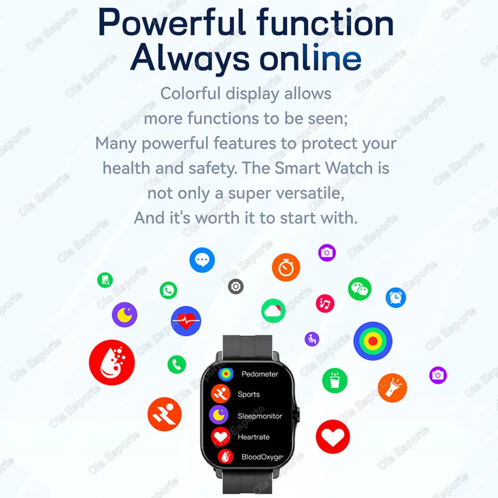 HW12 Smart Watch – 1.83" Color Screen, Bluetooth Call & Health Monitor
