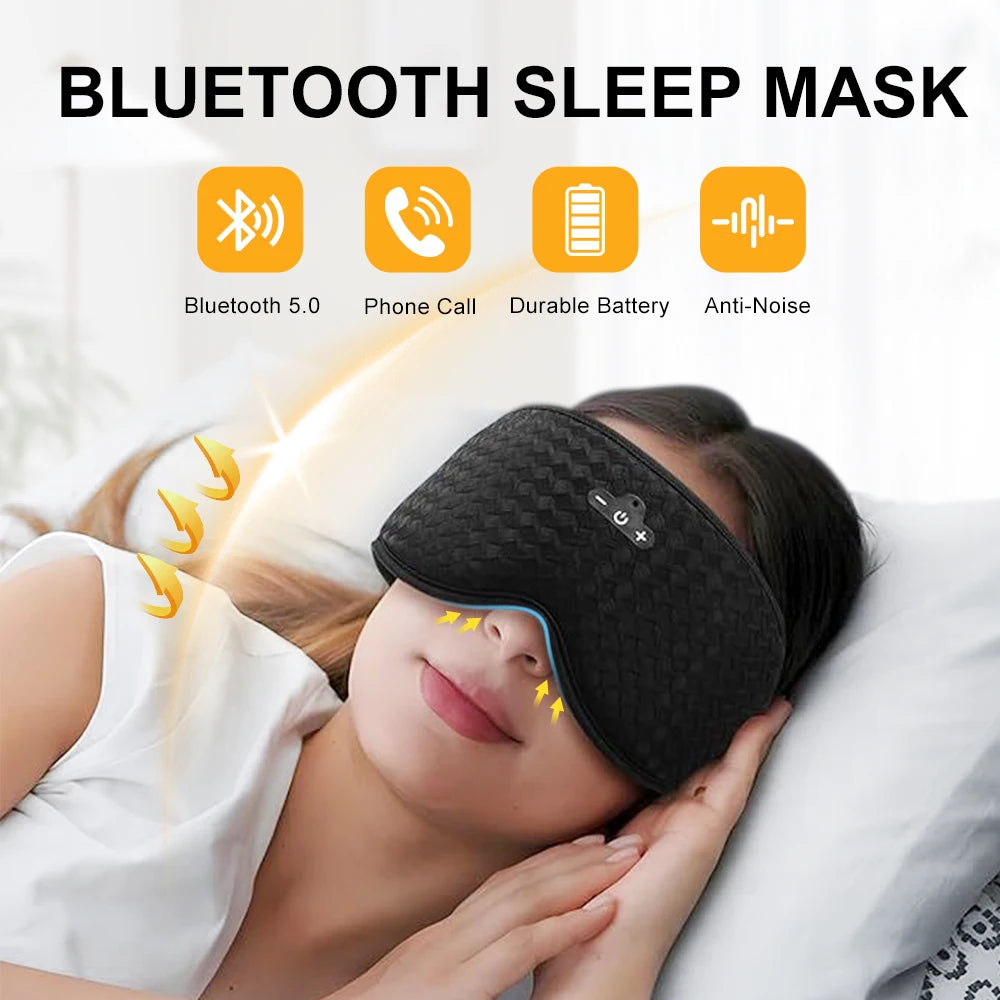 3D Bluetooth Sleep Mask Headphones – Wireless Blackout Eye Mask