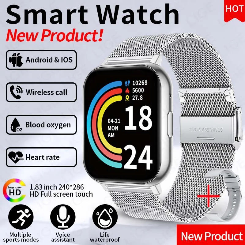 LIGE Women’s Smart Watch – Bluetooth Call, Health & Fitness Monitor
