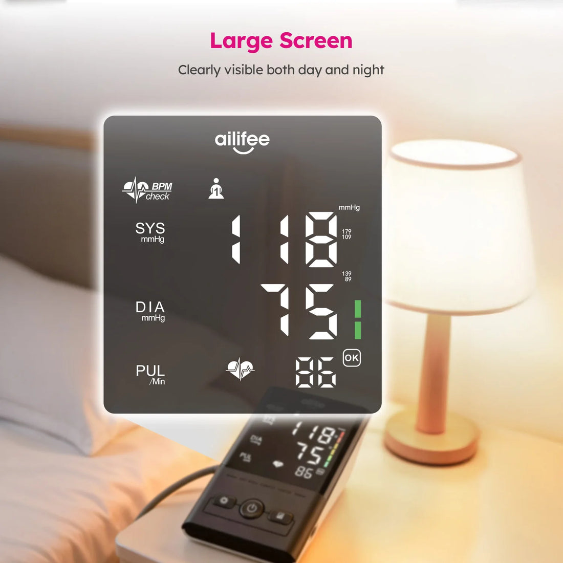 AILIFEE Upper Arm Blood Pressure Monitor