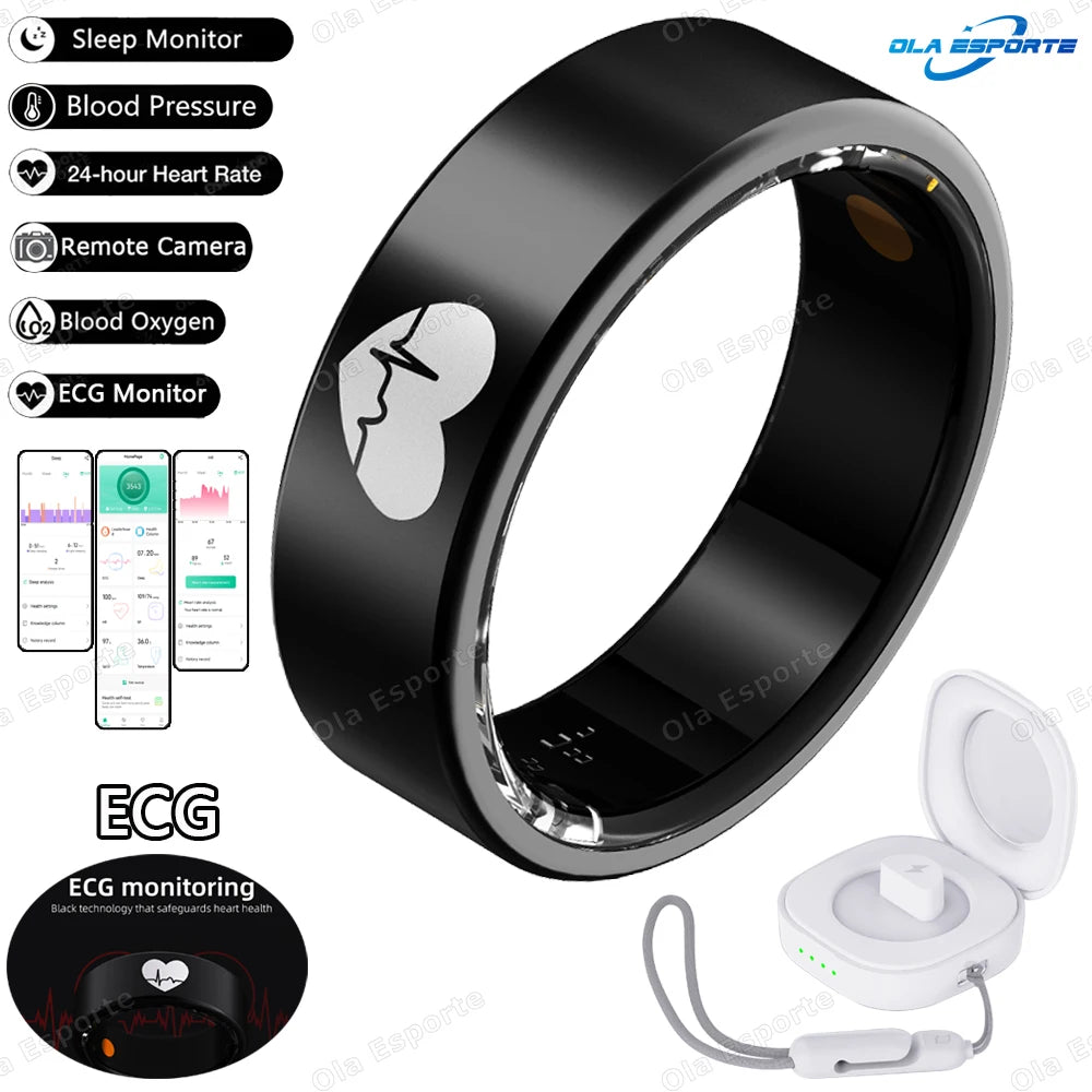 2026 Smart Ring – ECG Heart Rate & Health Monitoring Ring (Waterproof)