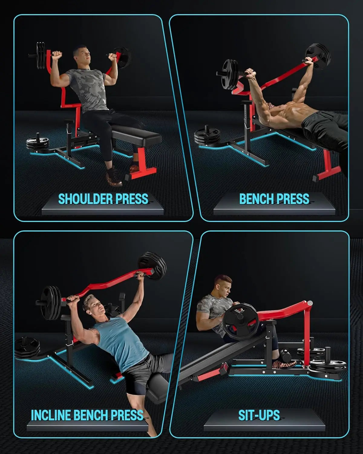 Chest Press Machine with Adjustable Bench