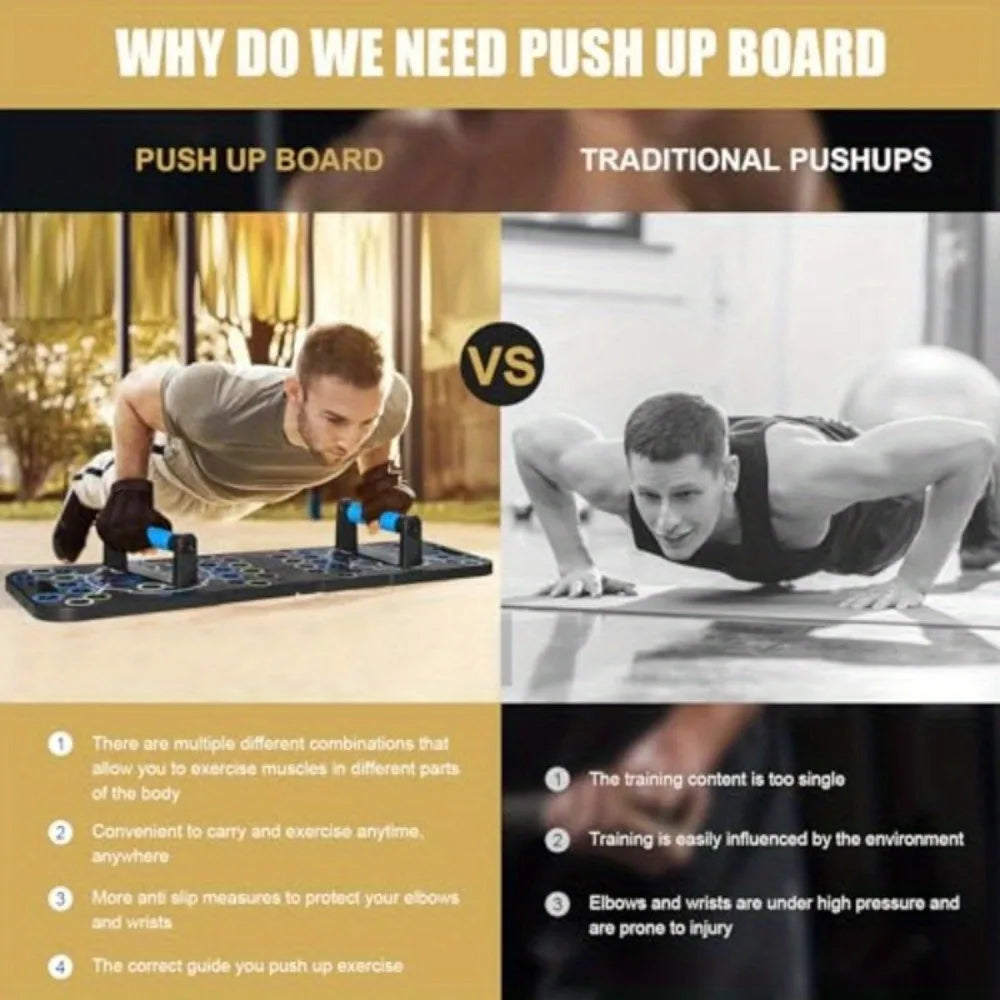 All-in-One Push Up Board – 56 Angles Foldable Full-Body Home Gym Trainer
