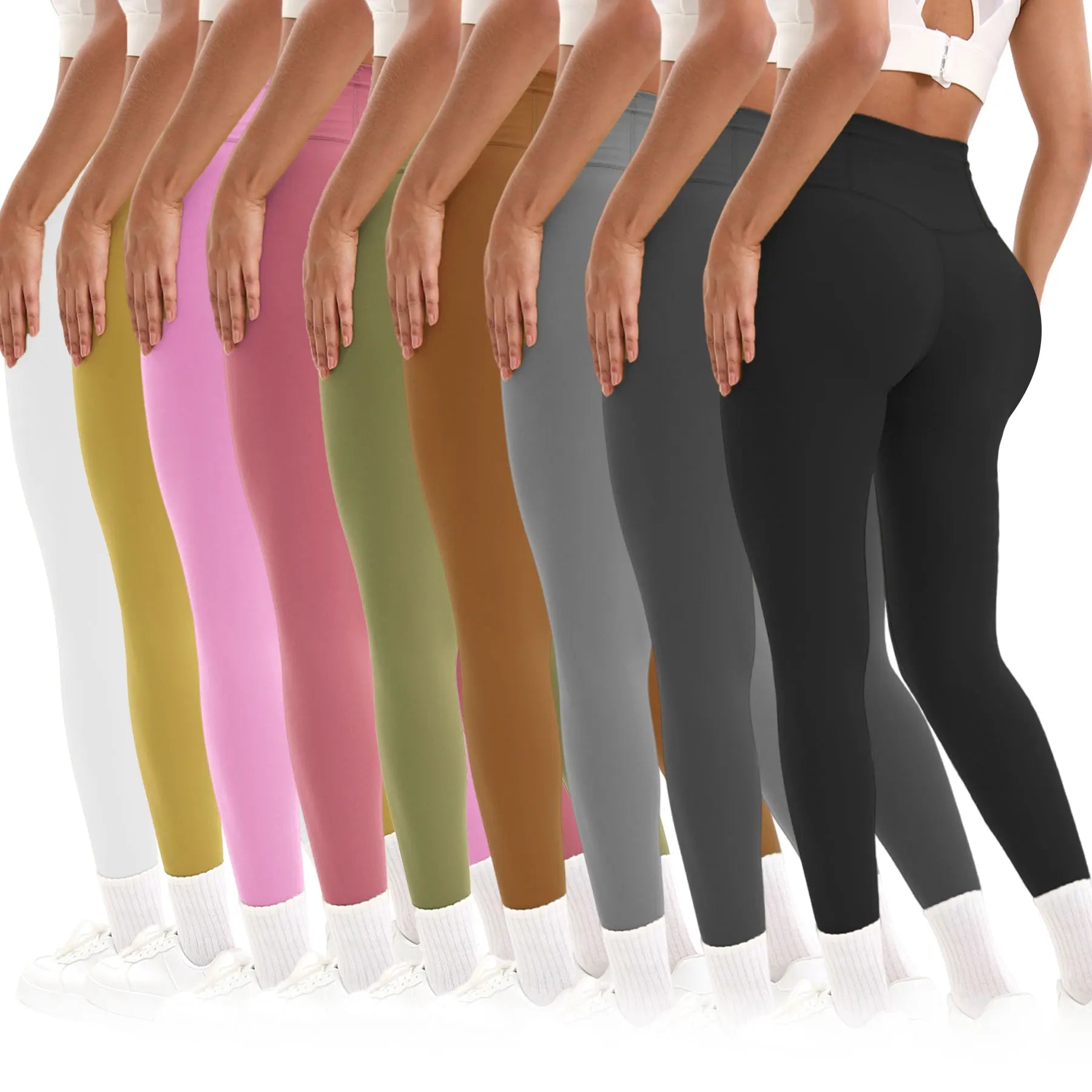 High Waist Yoga Leggings – Women’s Fitness & Running Workout Pants