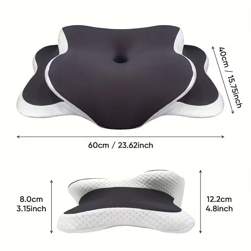 Butterfly Memory Foam Neck Pillow – Ergonomic C-Shape Adjustable Support