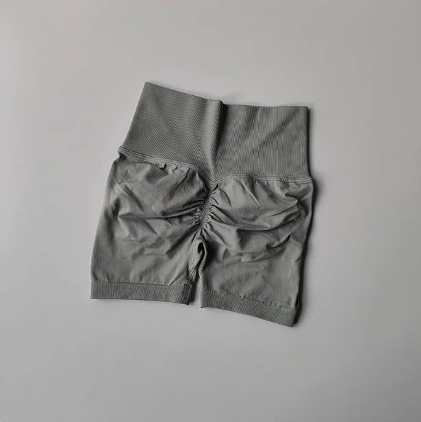 Peach Hip Lifting Sports Shorts – High Waist Slimming Running Shorts