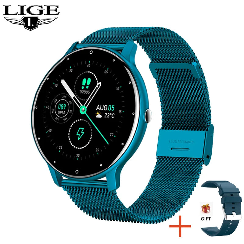 LIGE Smart Watch – Sports Fitness Health Monitor (IP67 Waterproof, Bluetooth Call)