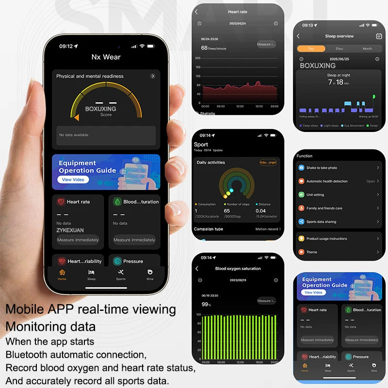 2026 Fitness Tracker Smart Bracelet – 10ATM Waterproof Heart Rate & GPS