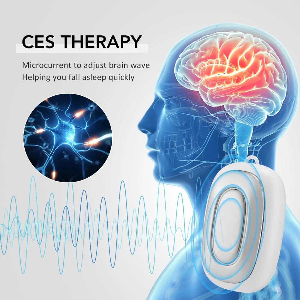 2-in-1 CES Sleep Aid Device – Microcurrent Ear Clip for Relaxation & Sleep Support