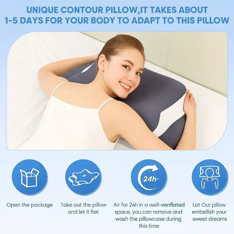 Butterfly Memory Foam Neck Pillow – Ergonomic C-Shape Adjustable Support