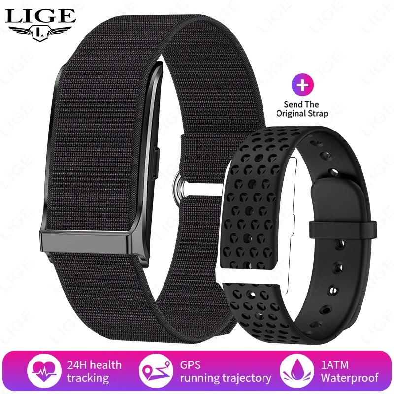 LIGE No Screen Smart Bracelet – Health & Fitness Tracker (Heart Rate & BP Monitor)