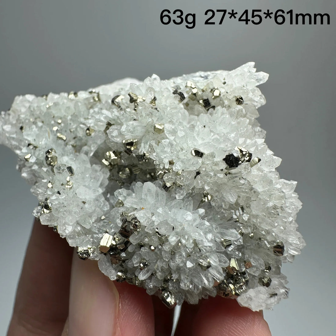 Natural Crystal Quartz with Pyrite/Chalcopyrite – Healing Mineral Specimen Decor