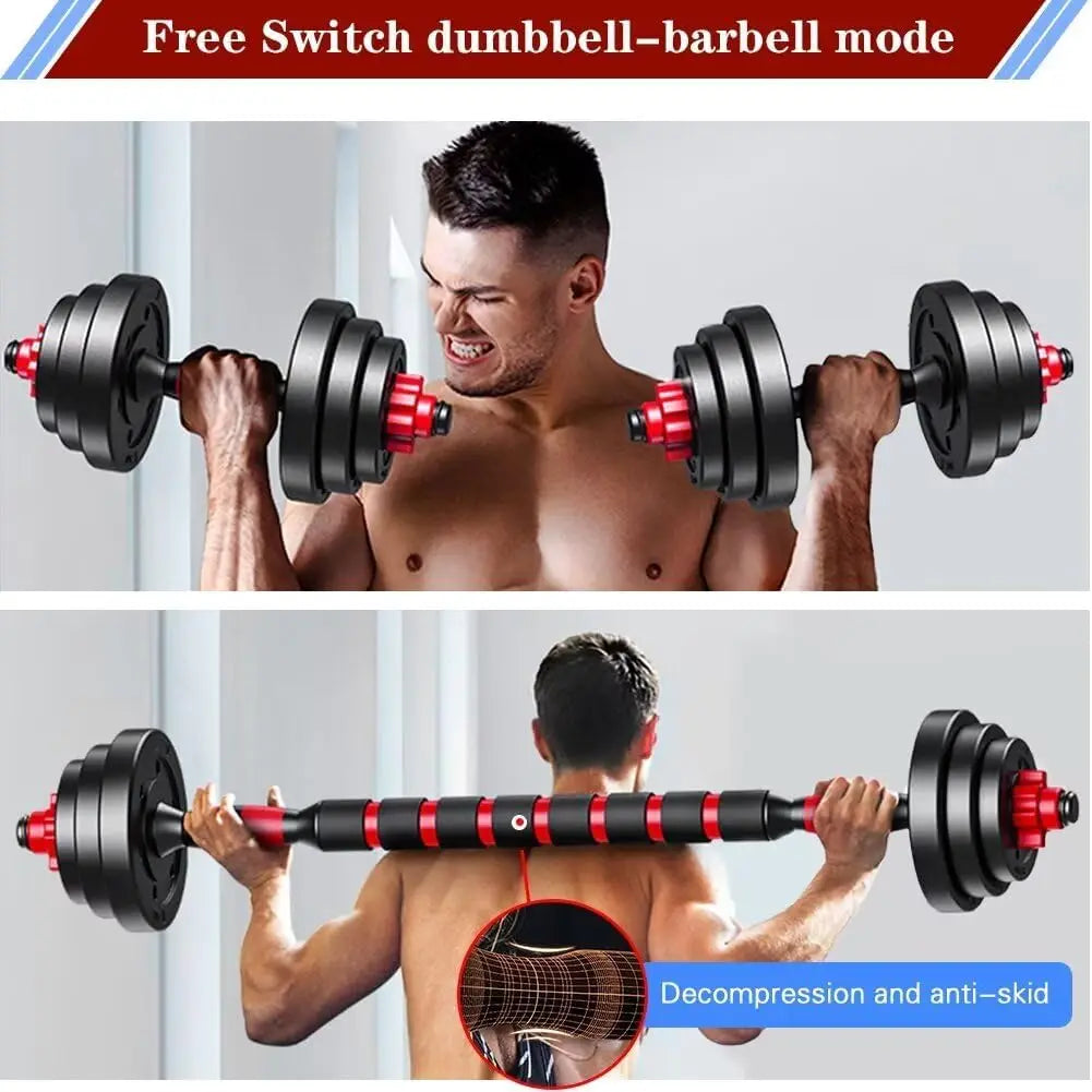 22lb 2-in-1 Adjustable Dumbbell & Barbell Set – Home Fitness Training