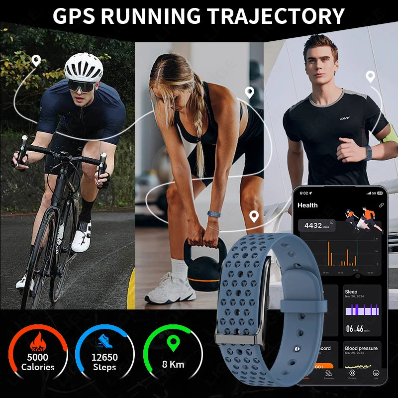 LIGE No Screen Smart Bracelet – Health & Fitness Tracker (Heart Rate & BP Monitor)