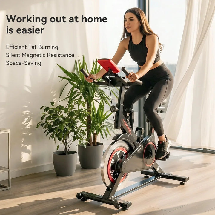 Silent Indoor Spin Bike – Adjustable Home Cardio Cycling Exercise Equipment