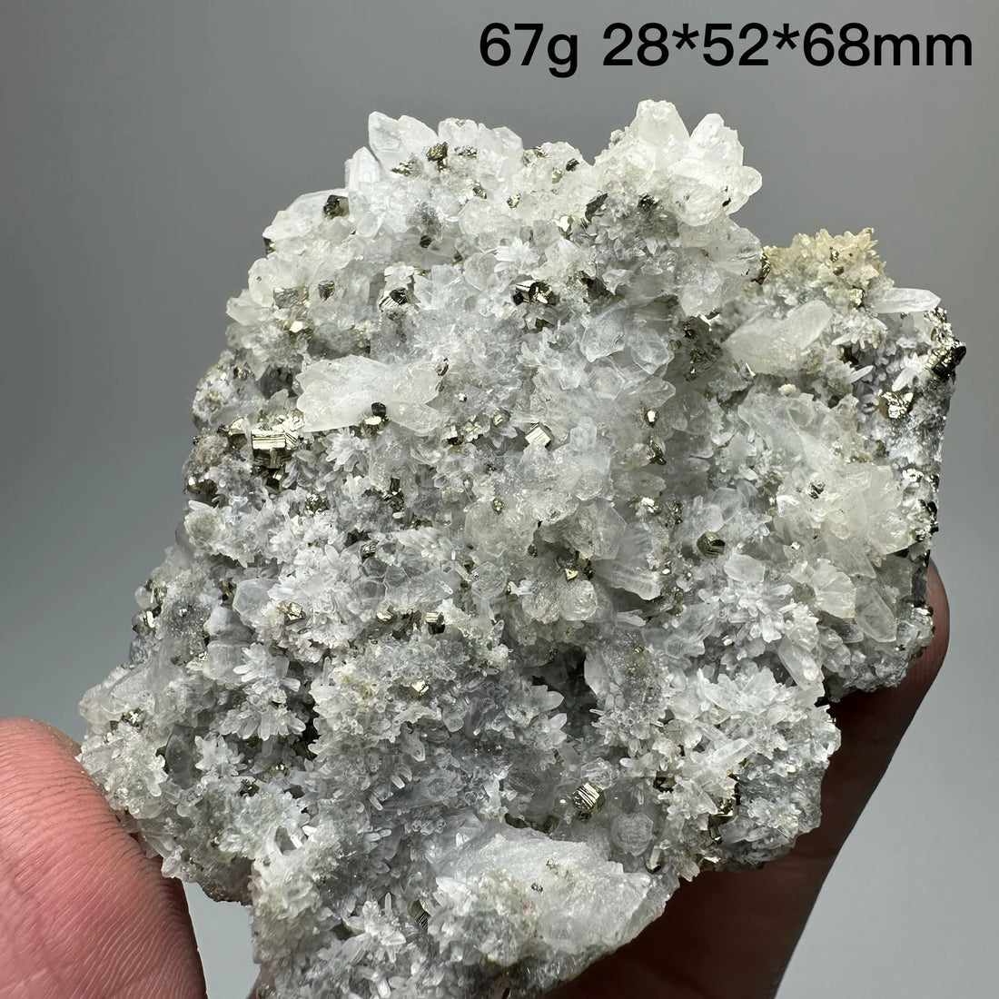 Natural Crystal Quartz with Pyrite/Chalcopyrite – Healing Mineral Specimen Decor