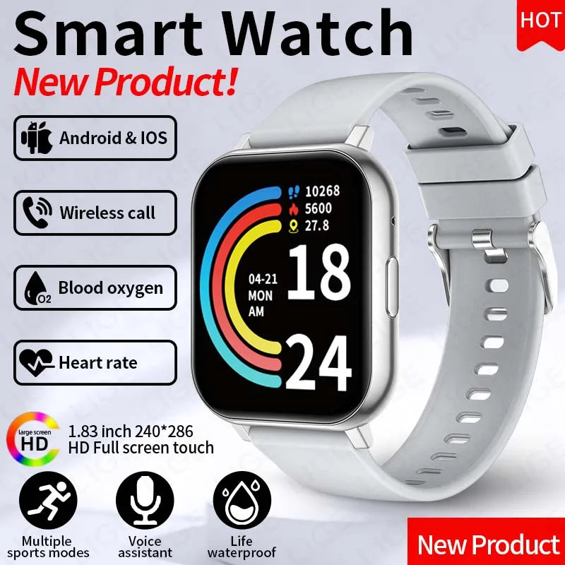 LIGE Women’s Smart Watch – Bluetooth Call, Health & Fitness Monitor