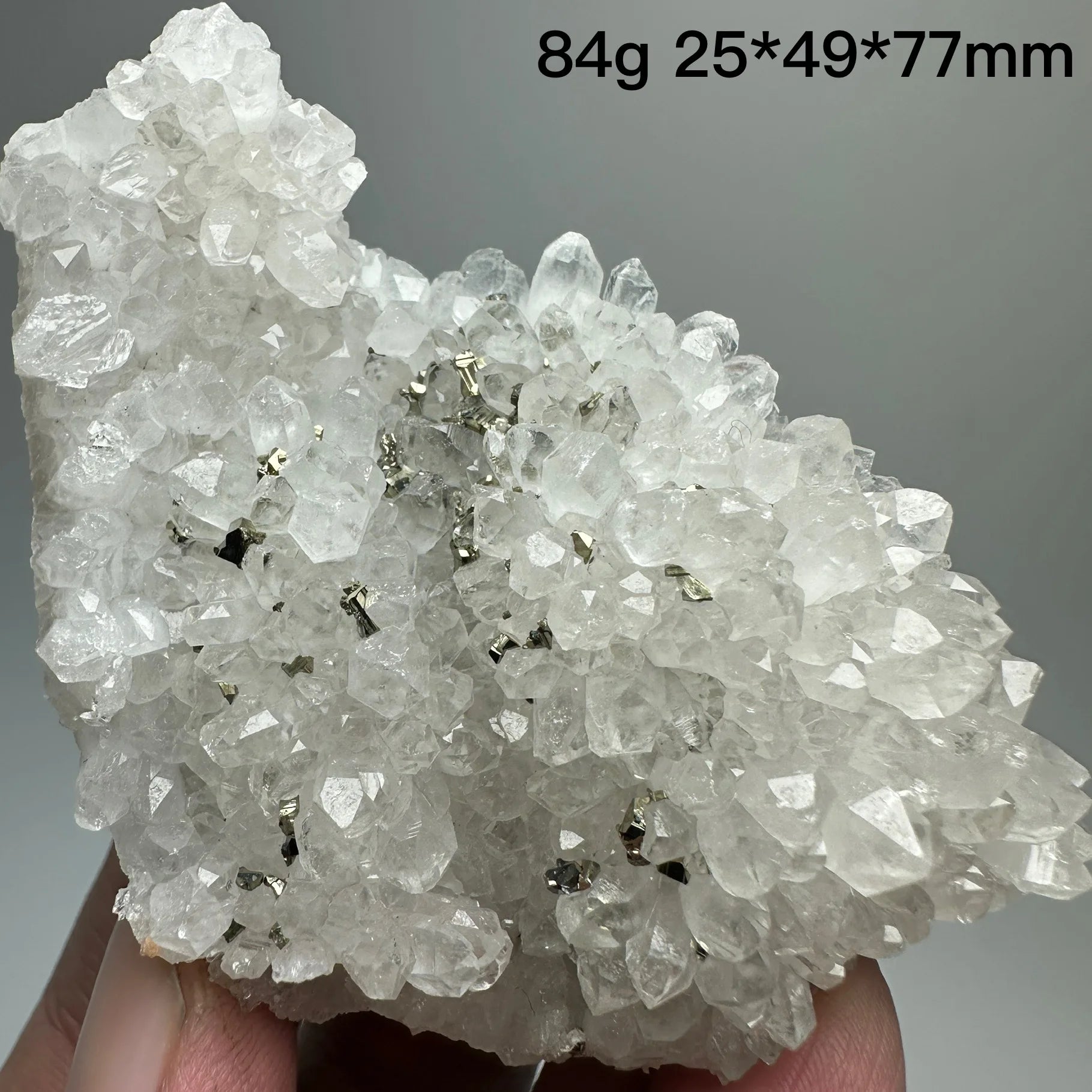 Natural Crystal Quartz with Pyrite/Chalcopyrite – Healing Mineral Specimen Decor
