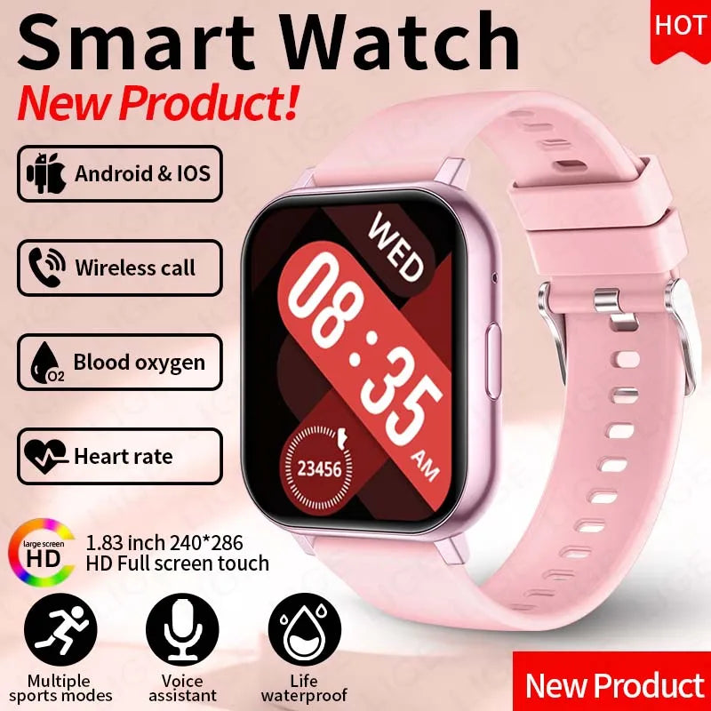 LIGE Women’s Smart Watch – Bluetooth Call, Health & Fitness Monitor