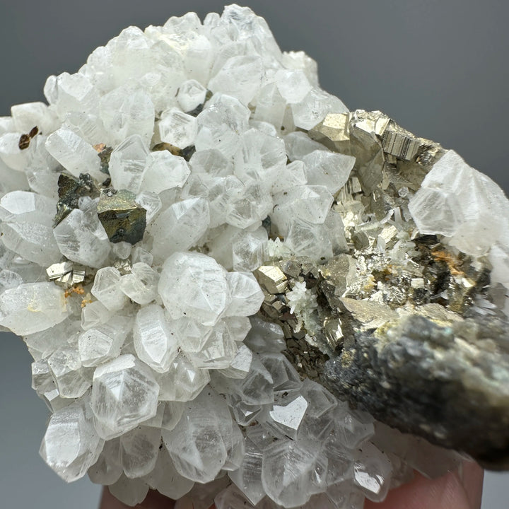 Natural Crystal Quartz with Pyrite/Chalcopyrite – Healing Mineral Specimen Decor