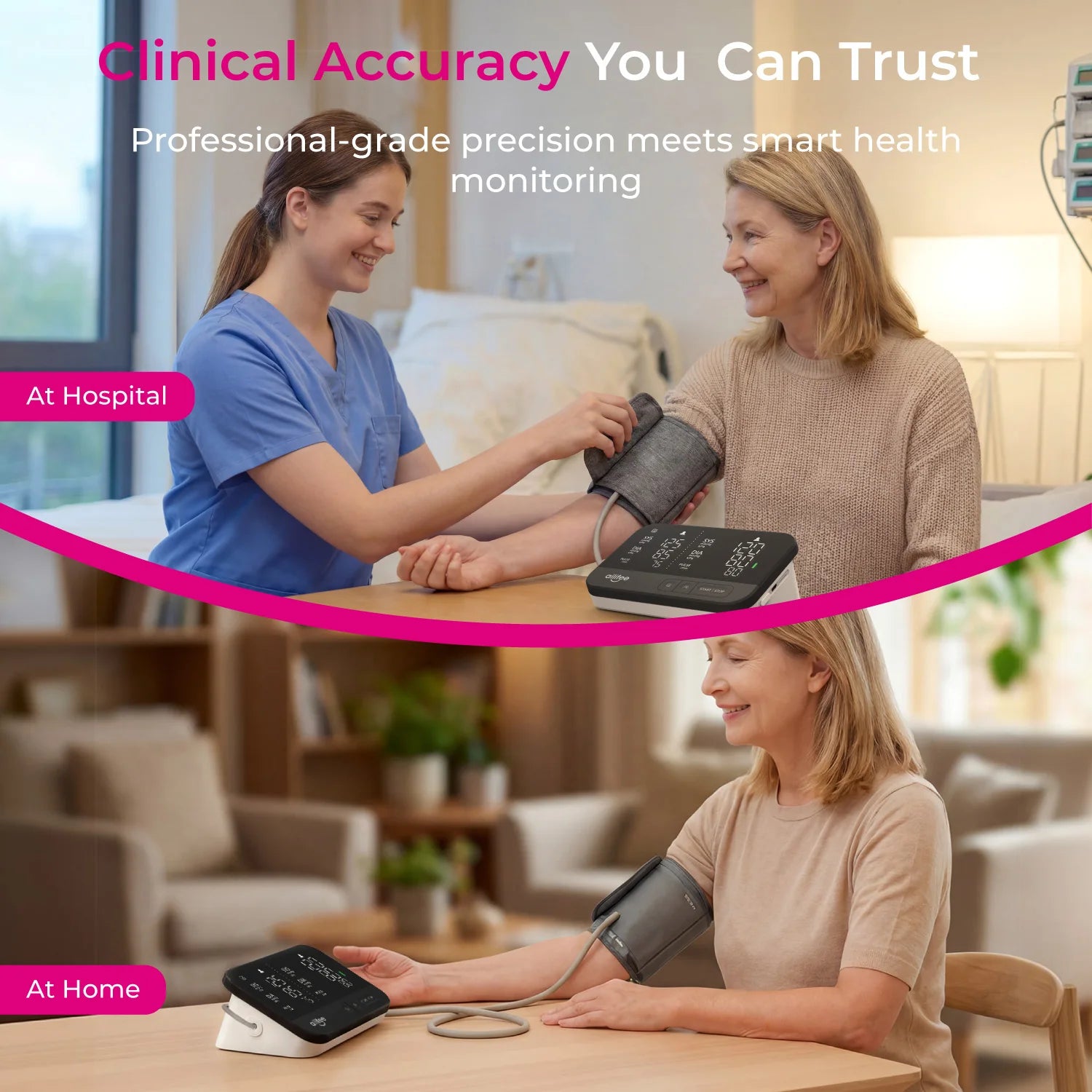 AILIFEE Upper Arm Blood Pressure Monitor – Home Use with Voice & LED Display