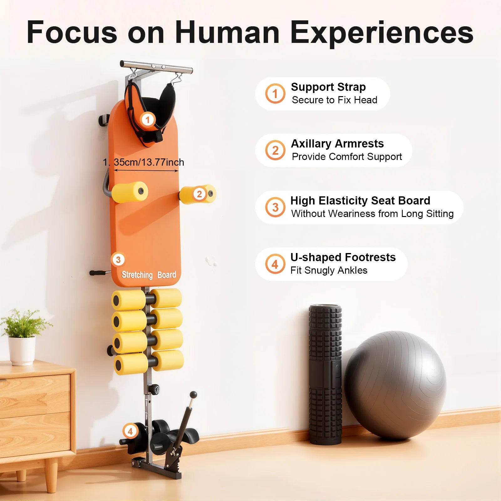 Adjustable Back Stretch Bench – Neck & Spine Decompression Support (130kg Capacity)