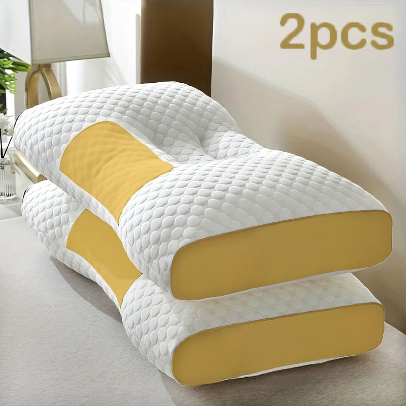 2PCS Massage Neck Pillow Set – Ergonomic Orthopedic Contour Support