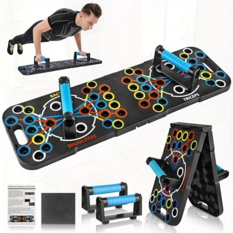 All-in-One Push Up Board – 56 Angles Foldable Full-Body Home Gym Trainer