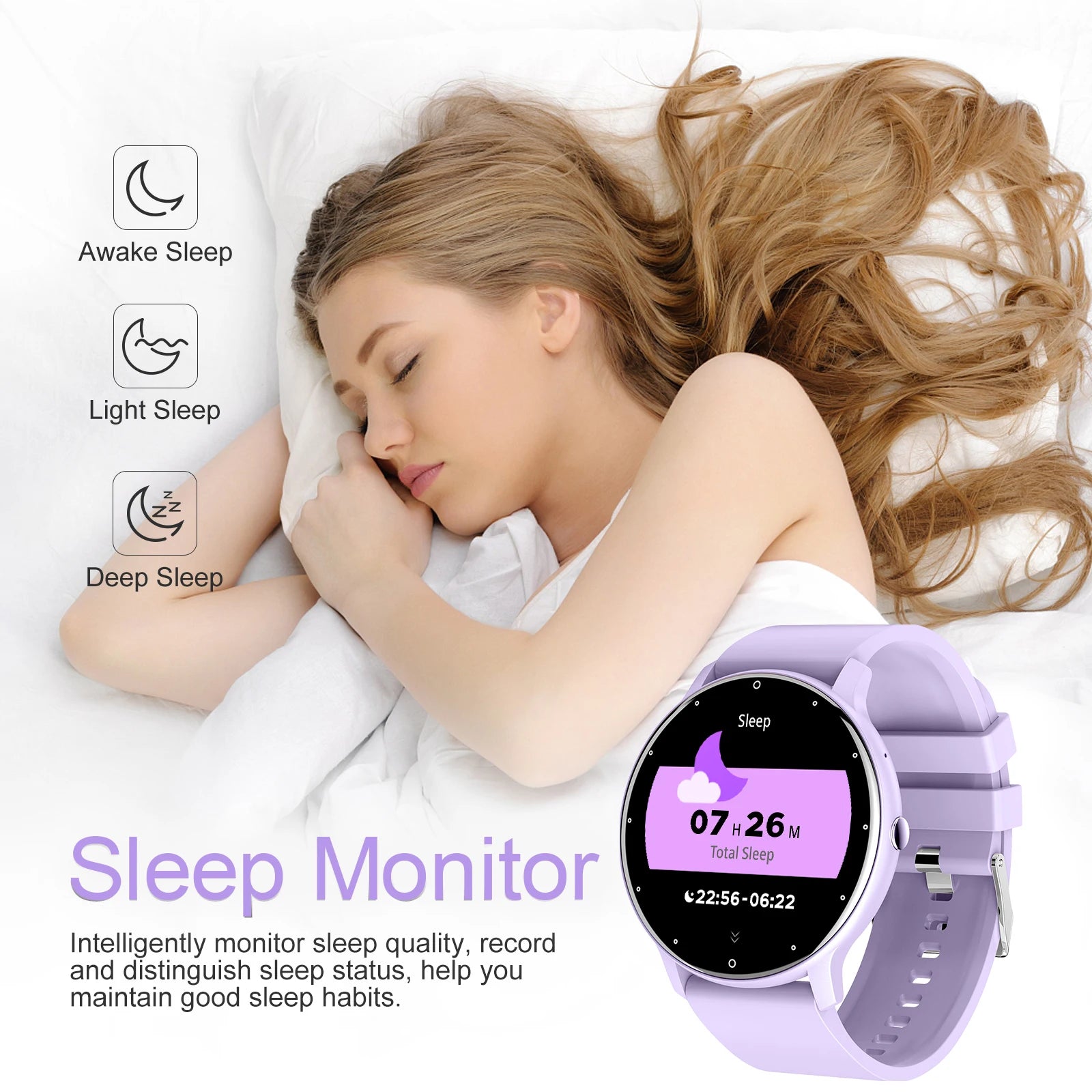 LIGE Smart Watch – Sports Fitness Health Monitor (IP67 Waterproof, Bluetooth Call)