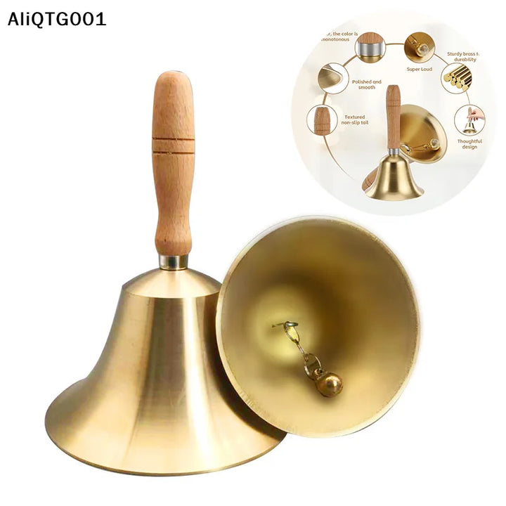 Super Loud Solid Brass Hand Bell – Call Bell for Home, Seniors & Meditation