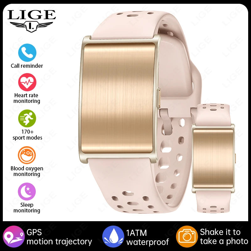 LIGE No Screen Smart Wristband – Heart Rate & Sleep AI Health Monitor
