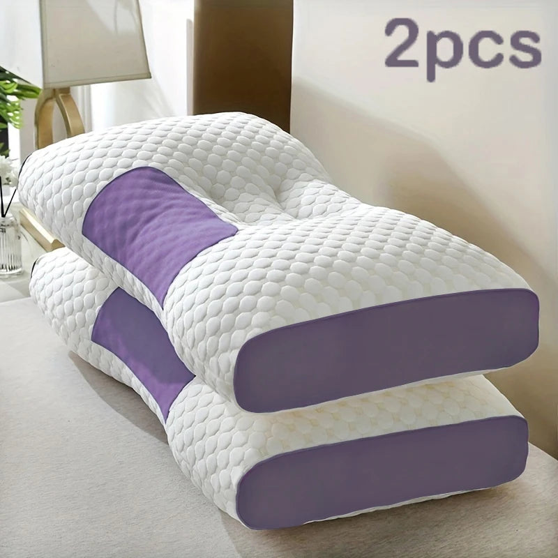 2PCS Massage Neck Pillow Set – Ergonomic Orthopedic Contour Support