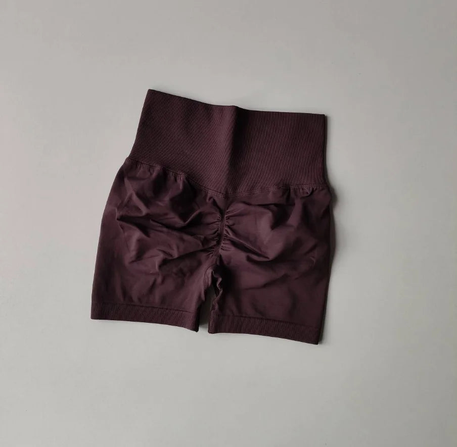 Peach Hip Lifting Sports Shorts – High Waist Slimming Running Shorts