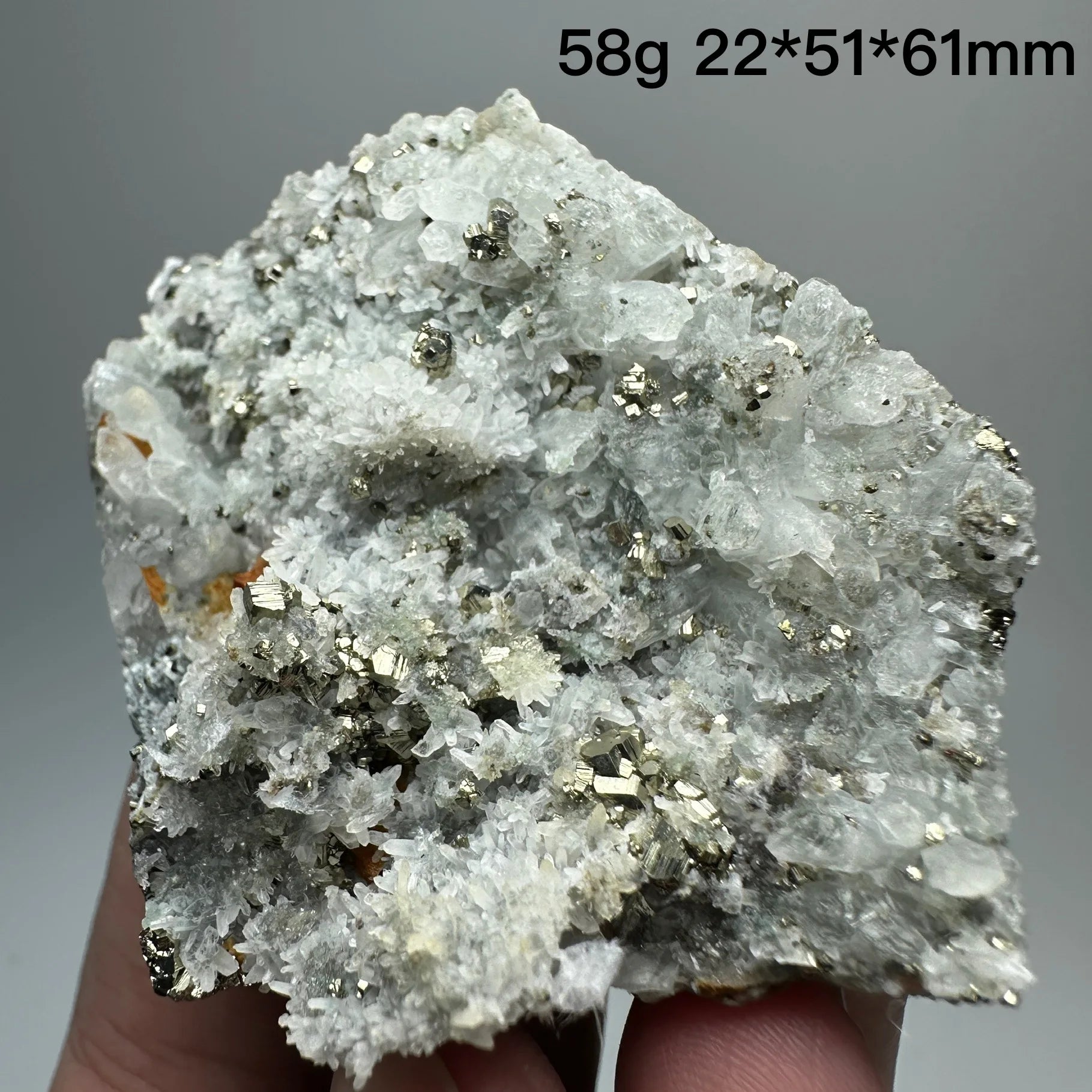 Natural Crystal Quartz with Pyrite/Chalcopyrite – Healing Mineral Specimen Decor