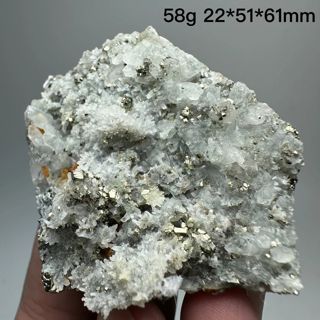 Natural Crystal Quartz with Pyrite/Chalcopyrite – Healing Mineral Specimen Decor