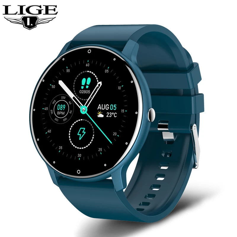LIGE Smart Watch – Sports Fitness Health Monitor (IP67 Waterproof, Bluetooth Call)