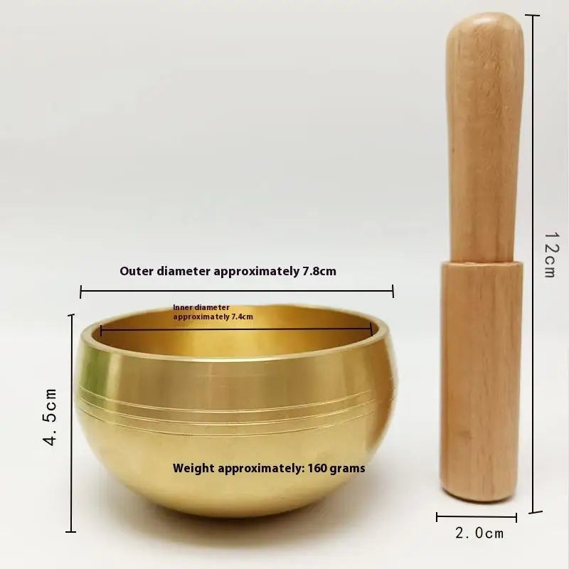 Brass Singing Bowl – Handmade Sanskrit Meditation & Healing Sound Bowl