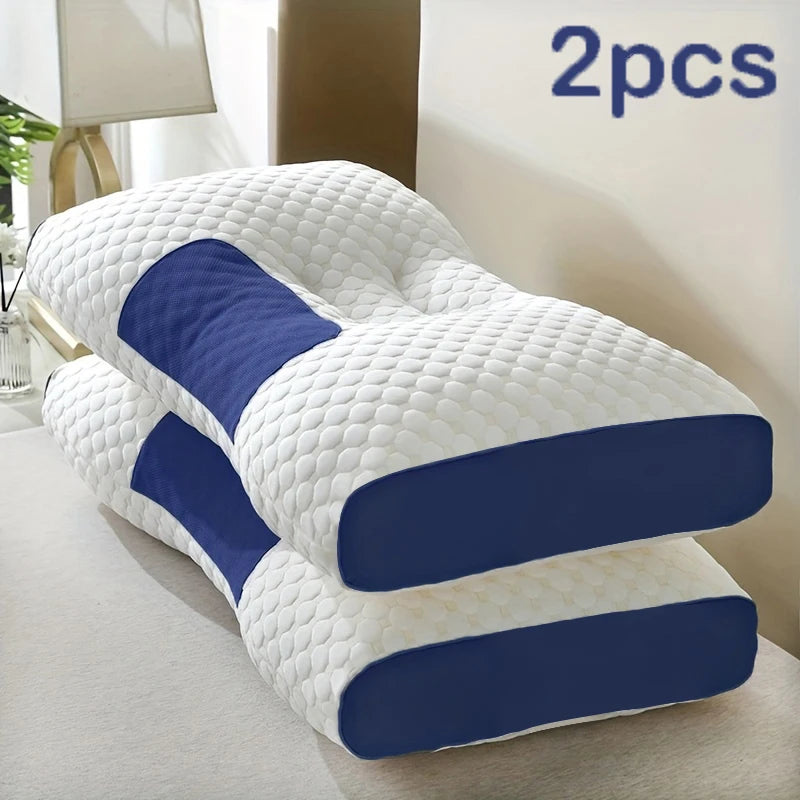 2PCS Massage Neck Pillow Set – Ergonomic Orthopedic Contour Support