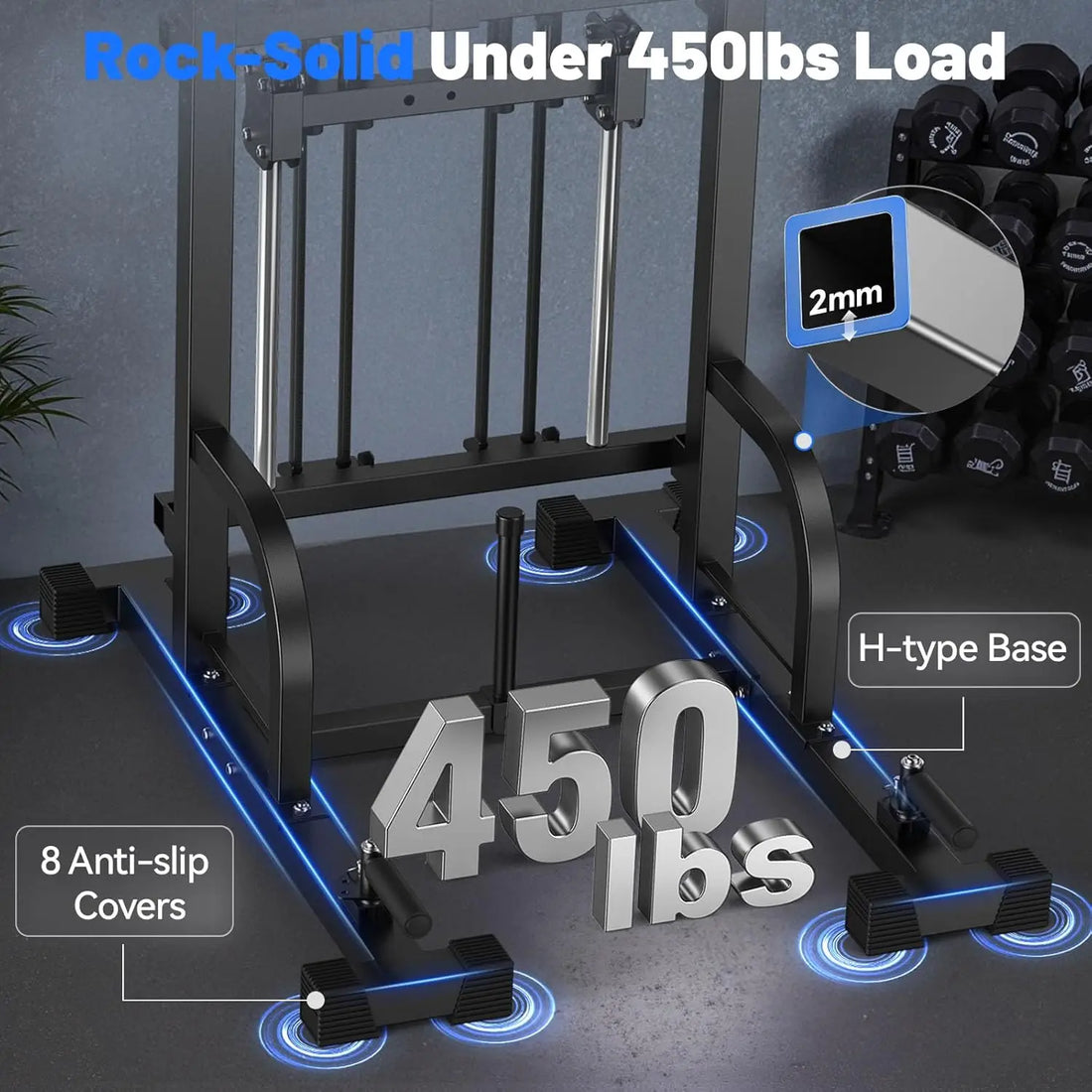 Power Tower Pull-Up Bar Station – 450LBS Heavy Duty Dip & Strength Trainer