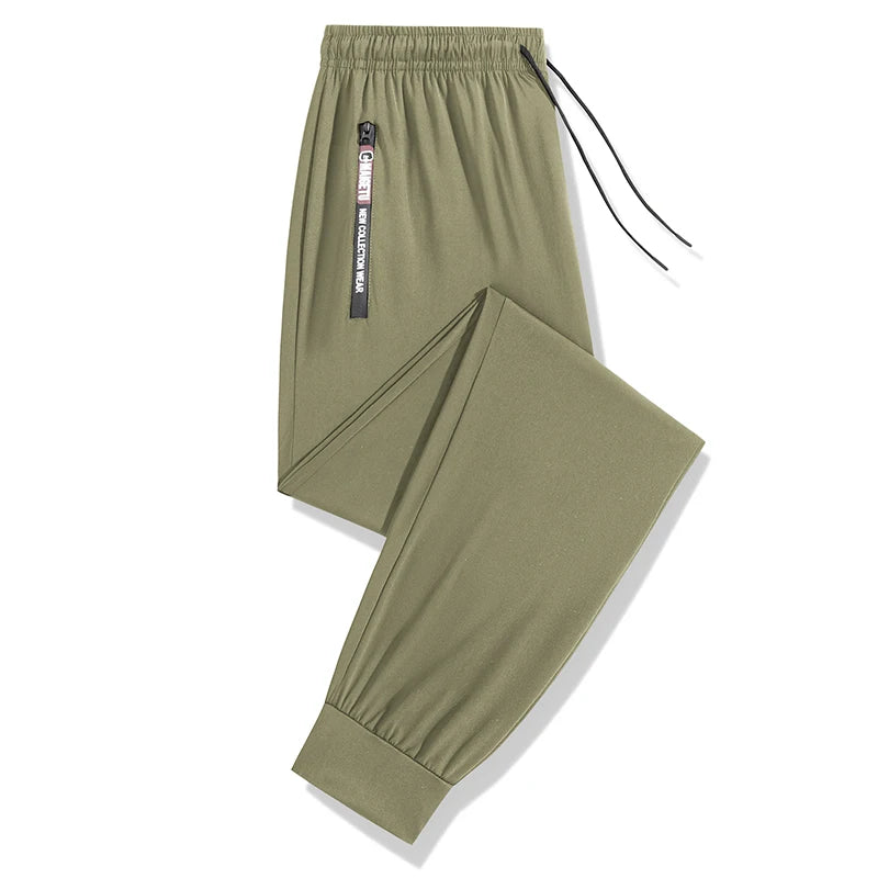 Men’s Quick-Dry Athletic Pants – Lightweight Stretch Sweatpants with Zipper Pockets