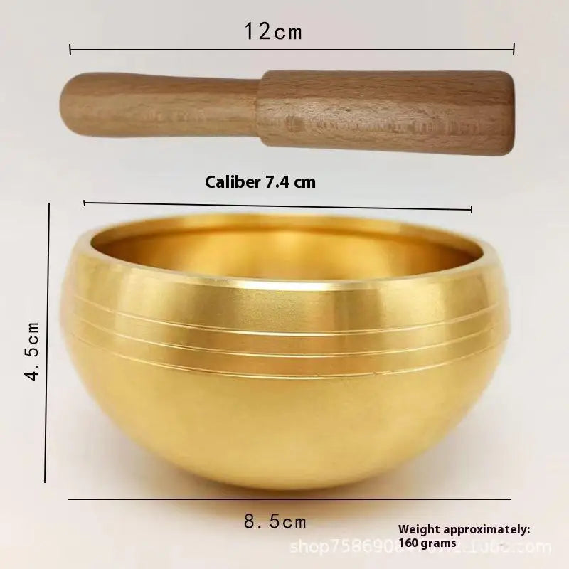 Brass Singing Bowl – Handmade Sanskrit Meditation & Healing Sound Bowl