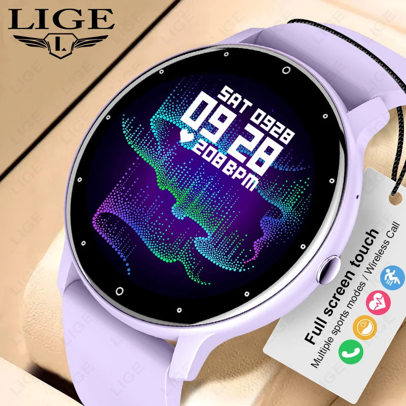 LIGE Smart Watch – Sports Fitness Health Monitor (IP67 Waterproof, Bluetooth Call)
