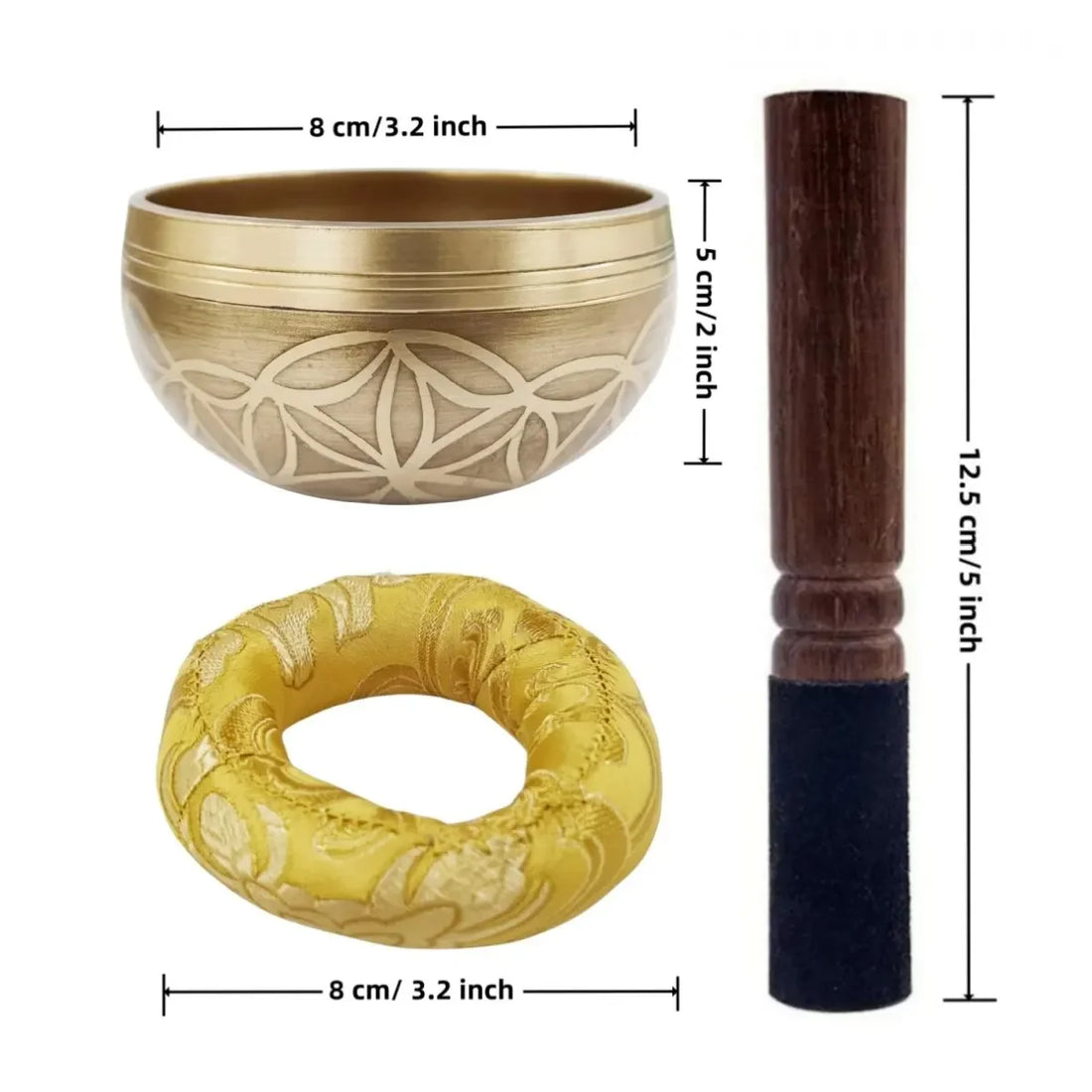 Miwayer Tibetan Singing Bowl Set – Meditation & Stress Relief Sound Bowl