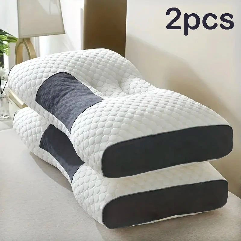 2PCS Massage Neck Pillow Set – Ergonomic Orthopedic Contour Support