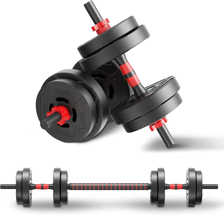 22lb 2-in-1 Adjustable Dumbbell & Barbell Set – Home Fitness Training