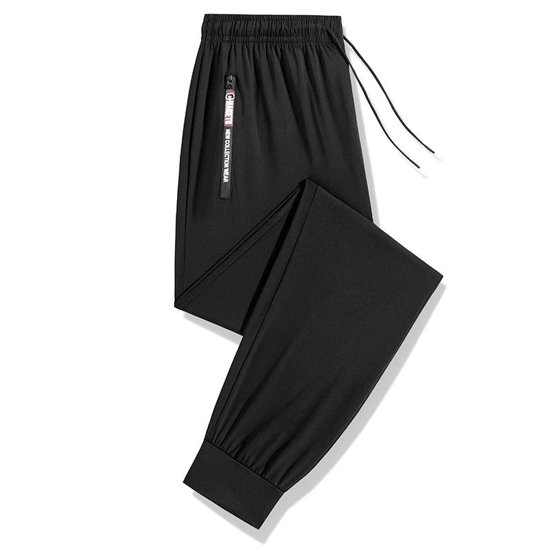 Men’s Quick-Dry Athletic Pants – Lightweight Stretch Sweatpants with Zipper Pockets