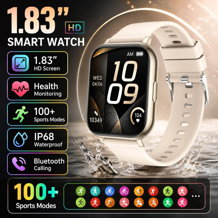 LIGE Women’s Smart Watch – Bluetooth Call, Health & Fitness Monitor