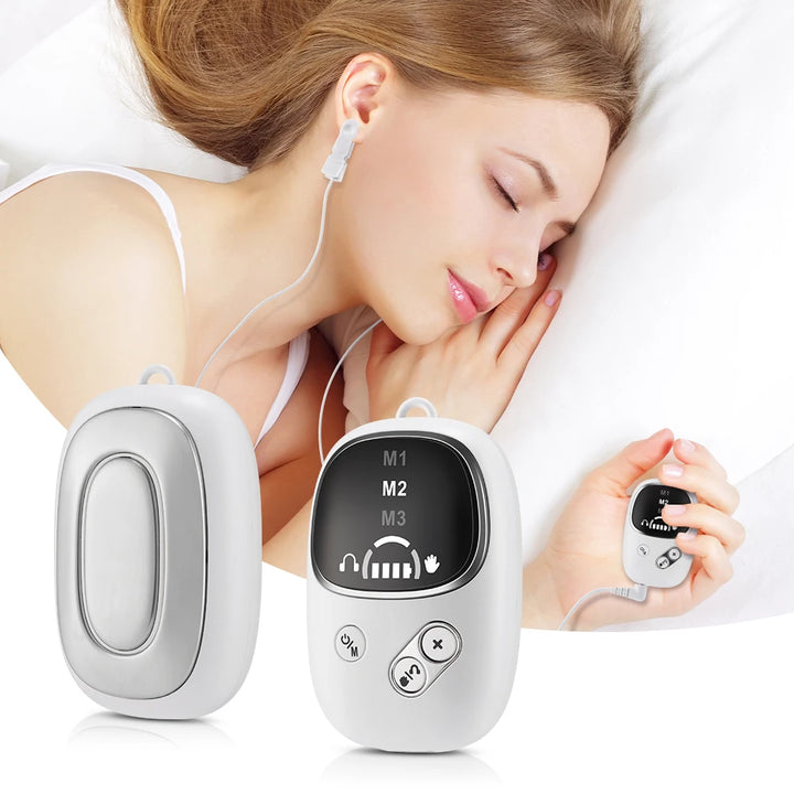 2-in-1 CES Sleep Aid Device – Microcurrent Ear Clip for Relaxation & Sleep Support